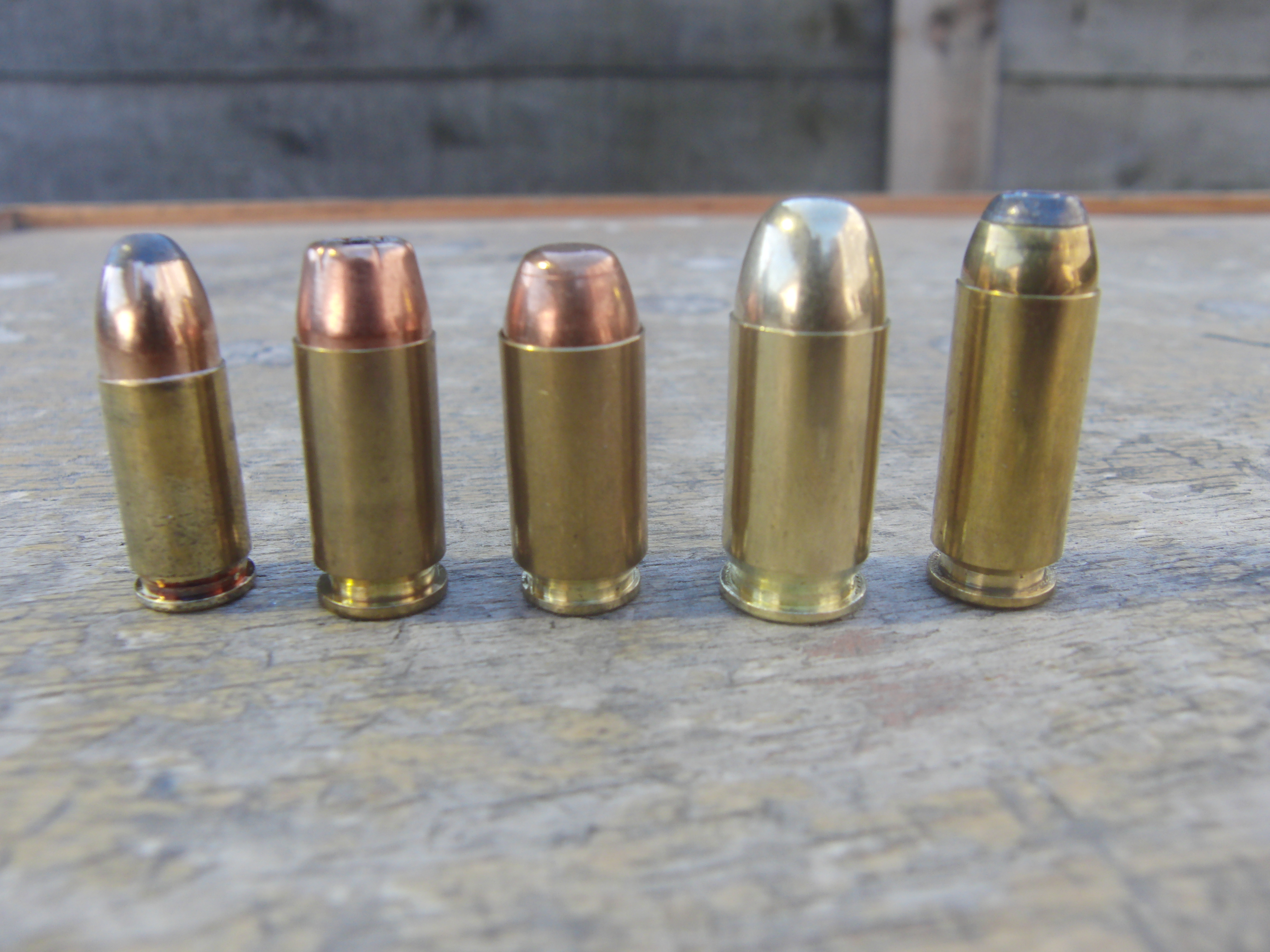 9 mm P, .40 S&W, .41 AE, .45 ACP, 10 mm AUTO